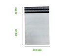 100 Enveloppes plastique aller retour 60 microns - 320×410mm