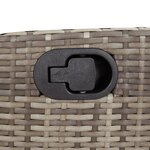 vidaXL Ensemble à manger de jardin 9 Pièces coussins gris résine tressée