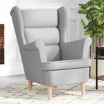 vidaXL Fauteuil gris nuage 74x84x100 cm tissu