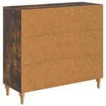 vidaXL Buffet Chêne fumé 89 x 34 5 x 80 cm Bois d'ingénierie