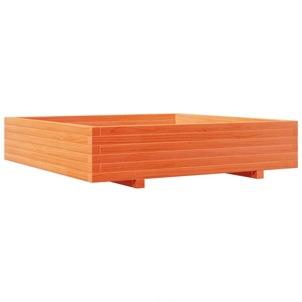 vidaXL Jardinière cire marron 110x110x26 5 cm bois de pin massif