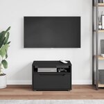 vidaXL Meuble TV VISNES noir 60x40x38 cm bois d'ingénierie