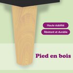 vidaXL Table basse noir 90x60x35 cm bois d'ingénierie