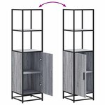 vidaXL Buffet haut sonoma gris 35 5x35x139 cm bois d'ingénierie métal