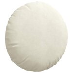 vidaXL Coussins de siège 2 Pièces Crème Ø 40 x 13 cm Velours