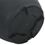 vidaXL Pot à fleurs rond 6 Pièces Noir Ø 26 x 21 5 cm Plastique