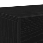 Meuble TV vidaXL Noir Chêne 150x30x50 cm Bois d'ingénierie