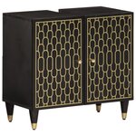 vidaXL Armoire lavabo de salle de bain bois massif de manguier