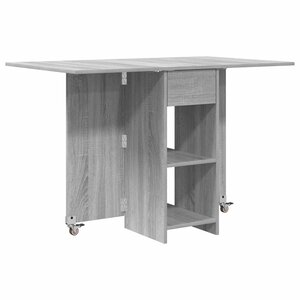 vidaXL Table à dîner 115 x 70 x 75 cm Bois d'ingénierie Sonoma gris