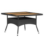 vidaXL Ensemble à manger de jardin 5 Pièces Résine tressée et acacia Noir