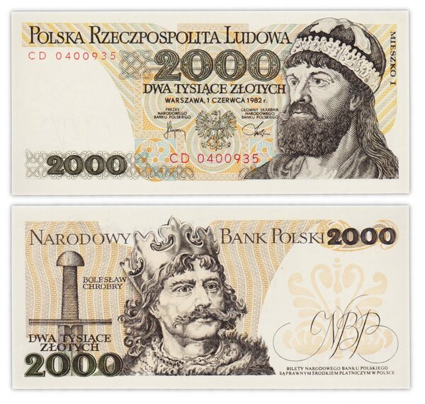 Billet de Collection 2000 zlotych 1982 Pologne - Neuf - P147c