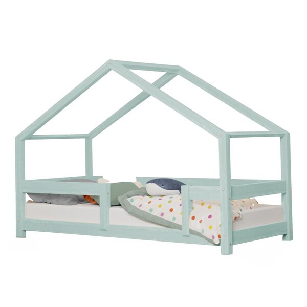 Lit cabane enfant LUCKY 90 x 160 bleu clair