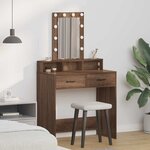 vidaXL Table de Toilette Marron 79 x 41 x 140 cm Bois d'ingénierie