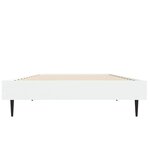 vidaXL Cadre de lit sans matelas blanc 75x190 cm bois d'ingénierie