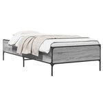 vidaXL Cadre de lit Sonoma gris 80 x 200 cm Bois d'ingénierie