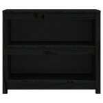 vidaXL Bibliothèque Noir 80x35x68 cm Bois de pin massif