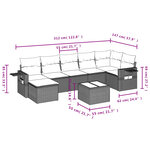 vidaXL Salon de jardin avec coussins 8 Pièces beige résine tressée