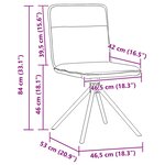 vidaXL Chaises à manger lot de 2 bleu jean tissu