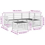 vidaXL Ensemble de canapés d'extérieur 5 Pièces Naturel