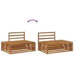vidaXL Ensemble de canapés d'extérieur 6 Pièce Naturel