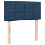 vidaXL Sommier à lattes de lit avec matelas Bleu 100x200 cm Tissu
