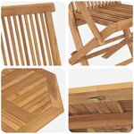 vidaXL Ensemble de salle à manger de jardin 5 pièces en bois massif Teck