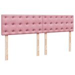 vidaXL Sommier à lattes de lit avec matelas Rose 200x200 cm Velours