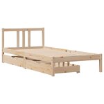 vidaXL Cadre de lit sans matelas 75x190 cm bois de pin massif