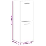 vidaXL Armoire de salle de bain suspendue gris béton bois d'ingénierie
