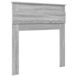 vidaXL Tête de lit Gris Sonoma 90 cm Bois d'ingénierie