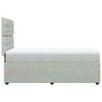 vidaXL Sommier à lattes de lit et matelas Gris clair 80x200 cm Velours