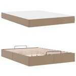 vidaXL Cadre de lit avec matelas avec matelas 2 Pièces Tan PVC