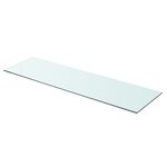 vidaXL Panneaux d'étagère 2 Pièces Verre Transparent 90 x 25 cm
