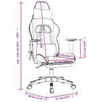 vidaXL Chaise de jeu de massage et repose-pied Noir blanc Similicuir