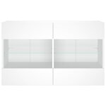 vidaXL Meuble TV mural avec lumières LED blanc 98 5x30x60 5 cm