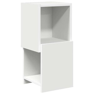 vidaXL Meuble d'angle Blanc 25 5x25x55cm Bois d'ingénierie