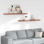vidaXL Étagère Murale 2 Pièces Rouge 120 x 23 5 x 4 cm Bois d'ingénierie