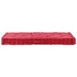 vidaXL Coussins de plancher de palette lot de 2 Coton Bordeaux
