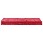 vidaXL Coussins de plancher de palette 2 Pièces Coton Bordeaux