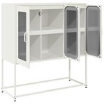 vidaXL Buffet blanc 100 5x39x107 cm acier laminé à froid