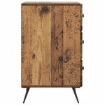 vidaXL Cabinet de chevet avec tiroir Bois ancien 43 x 41 x 66 5 cm