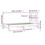 vidaXL Lit coulissant Blanc 2x(90x200) cm Bois de pin massif