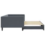vidaXL Lit de jour avec gigogne sans matelas gris foncé 100x200 cm
