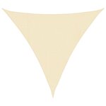 vidaXL Voile d'ombrage 160 g/m² Crème 4x4x4 m PEHD