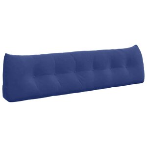 vidaXL Coussin de Dos Bleu police 180 x 24 x 50 cm Velours