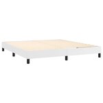 vidaXL Sommier à lattes de lit avec matelas Blanc 180x200cm Similicuir