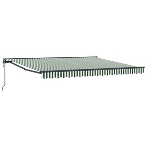 vidaXL Cadre d'auvent Vert et blanc 400 × 300 cm