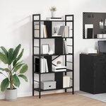 vidaXL Étagère Chêne noir 75 x 30 x 156 cm Bois d'ingénierie