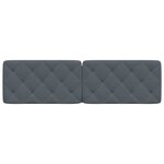 vidaXL Coussin de tête de lit gris foncé 180 cm velours