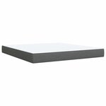 vidaXL Sommier à lattes de lit avec matelas Gris foncé 180x200cm Tissu